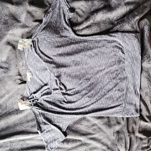 Peek-a-boo shoulder shirt